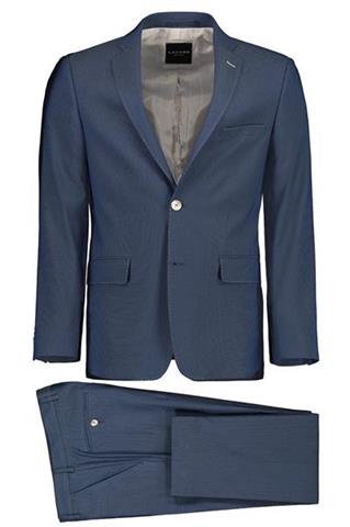 Niebieski garnitur w mikro wzór 30859 - 407691