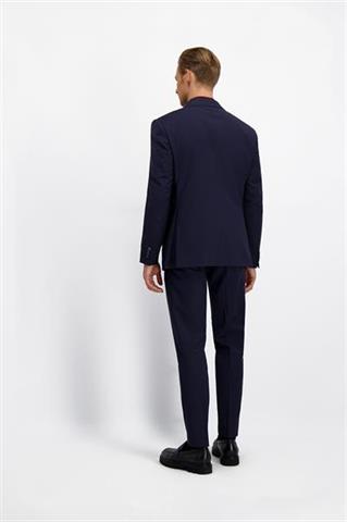 Granatowy garnitur z wełny 35322 - 408411