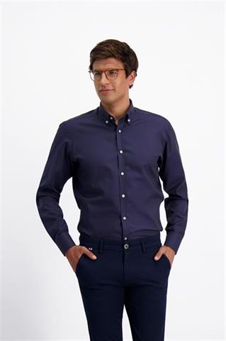 Granatowa koszula button down 93117 - 411781