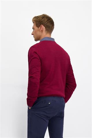 Sweter v-neck z wełną 74076 - 416921