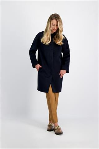 Granatowy płaszcz damski 86134 - 427661