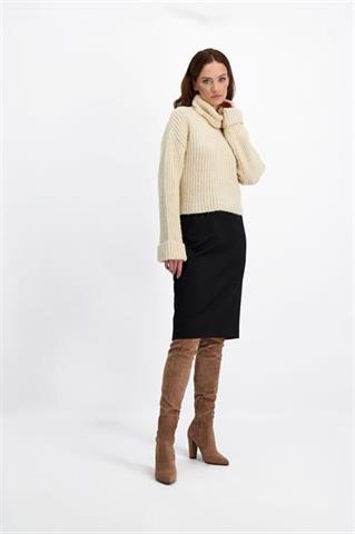 Kremowy golf damski 86317 - 433181