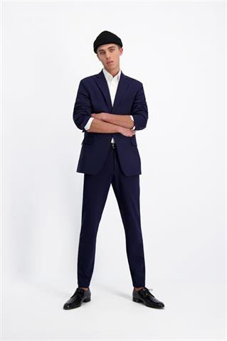 Granatowy garnitur męski Virgin Wool 35384 - 434701