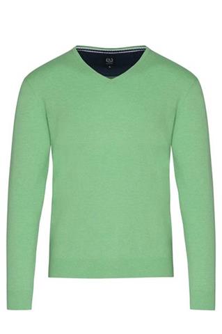 Zielony sweter V-neck 72669 - 43941