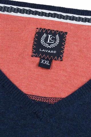 Granatowy sweter męski V-neck 72670 - 44021