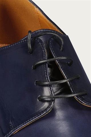 Granatowe buty męskie ze skóry naturalnej o wysokim połysku 75143 - 441021