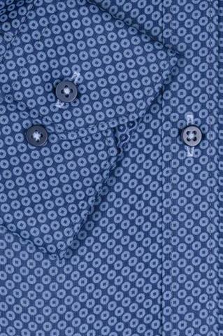 Granatowa koszula w geometryczny wzór 92779 - 4601