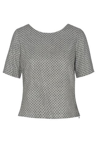Szara bluzka damska w kropki Camelia Bognese 84551 - 46941