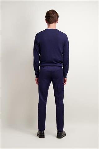 Granatowe męskie spodnie garniturowe 66416 - 487711