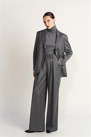 Szara flanelowa marynarka 86715 - 491101