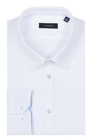 Klasyczna koszula z błękitnymi wstawkami 92987 - 5371