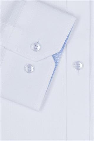 Klasyczna koszula z błękitnymi wstawkami 92987 - 5401