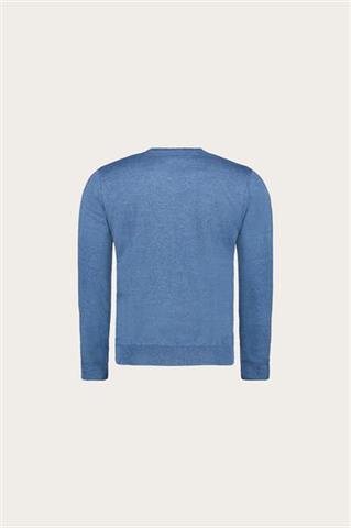 Niebieski sweter v-neck 74047 - 545671