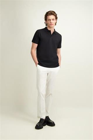 Czarne polo męskie 74254 - 561091