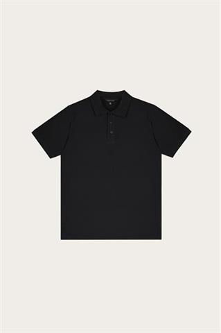 Czarne polo męskie 74254 - 563271