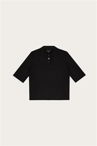 Czarne polo damskie 86953 - 563361