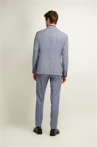 Garnitur męski w kratę Wełna Virgin Wool 35352 - 569831