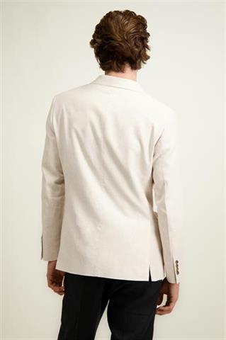 Jednorzędowa marynarka męska z lnem i bawełną 46440 - 577841