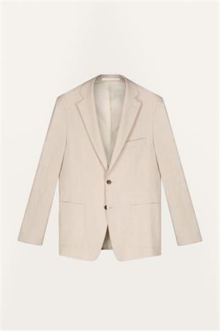 Jednorzędowa marynarka męska z lnem i bawełną 46440 - 577851