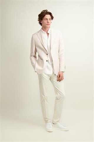 Jednorzędowa marynarka męska z lnem i bawełną 46440 - 577871