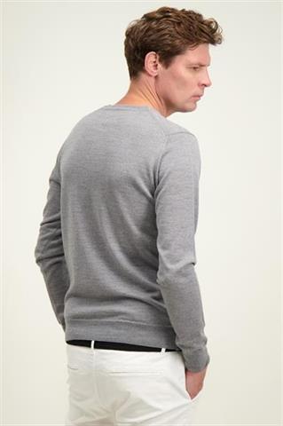 Szary męski sweter round neck 74286 - 584021