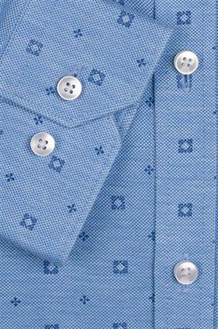 Niebieska koszula we wzory 93054 - 59791