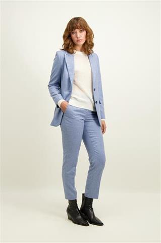 Niebieska marynarka damska z wełną 87209 - 604251