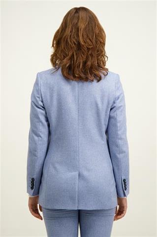 Niebieska marynarka damska z wełną 87209 - 604261