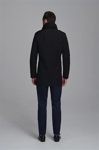 Czarny płaszcz dwurzędowy męski Timo 2 Lugo 13102 - 61651