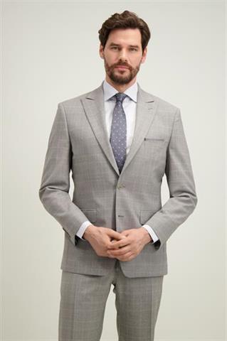 Szary garnitur męski Wełna Virgin Wool 35499 - 620911