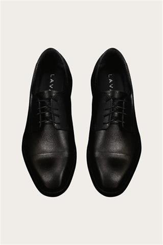 Czarne buty męskie ze skóry naturalnej 58909 - 622931