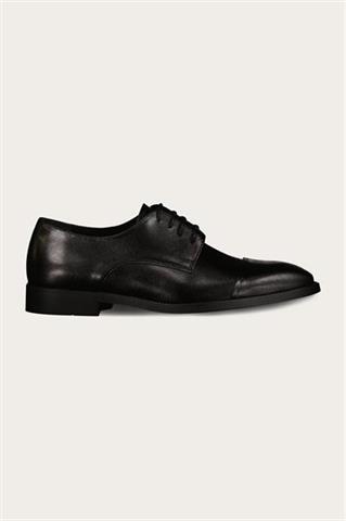 Czarne buty męskie ze skóry naturalnej 58909 - 622941