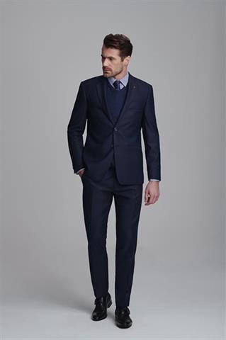 Granatowy sweter męski V-neck 72670 - 62501