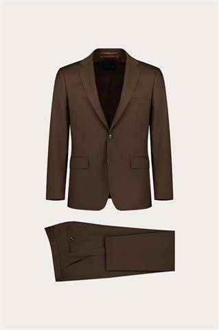 Brązowy garnitur męski Wełna Virgin Wool 110's 35501 - 627271