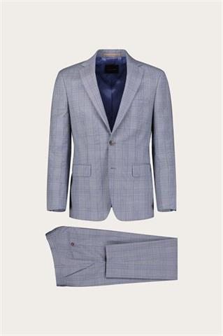 Garnitur męski w kratę Wełna Virgin Wool 35352 - 628501