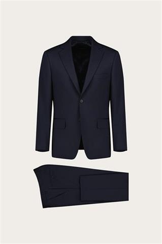 Granatowy garnitur męski Wełna Virgin Wool 110’s 35504 - 629001