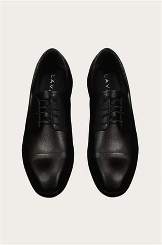 Czarne buty męskie ze skóry naturalnej 58909 - 630831