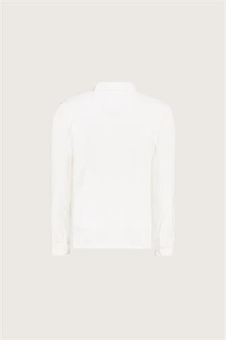 Koszulka polo z długim rękawem écru 78033 - 631041