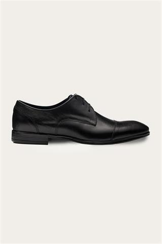 Klasyczne czarne męskie buty skórzane 58903 - 632011