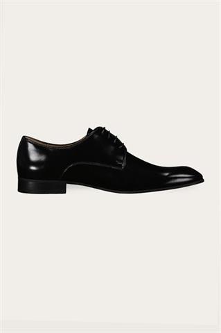 Czarne buty męskie ze skóry naturalnej o wysokim połysku 75146 - 632131