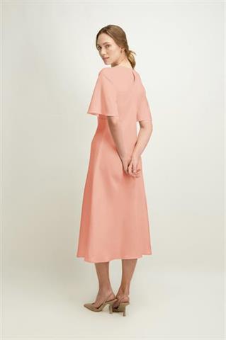 Elegancka sukienka w kolorze brzoskwiniowym 86969 - 632291