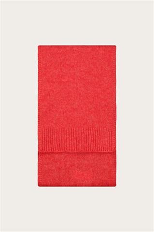 Koralowy szal damski z wełną merino 87479 - 633711