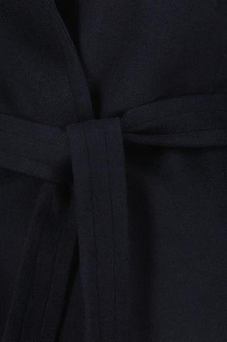 Granatowy płaszcz damski z wełną 87419 - 635661