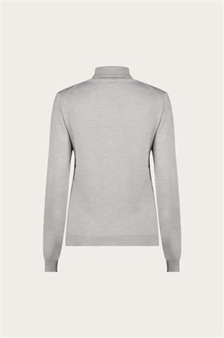 Szary golf damski z wełny merino 87442 - 635731