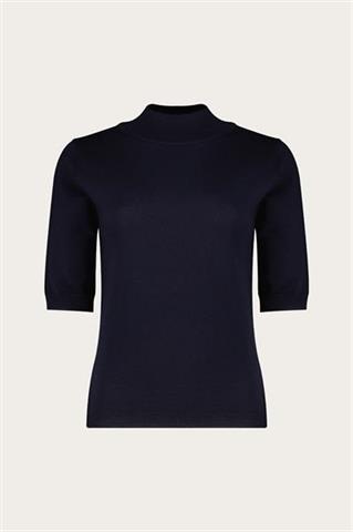 Granatowy półgolf damski z wełny merino 87447 - 635811