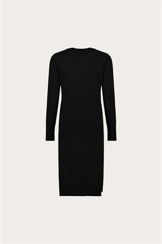 Czarna sukienka z wełną merino i kaszmirem 87449 - 635881