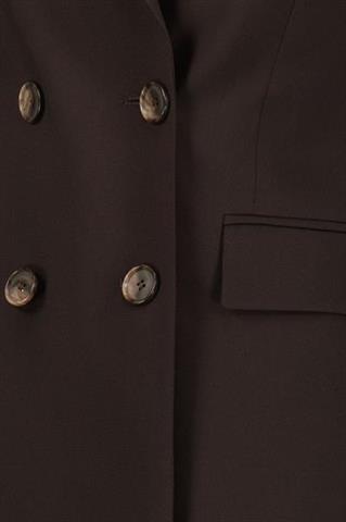 Brązowa dwurzędowa marynarka damska 87456 - 635991