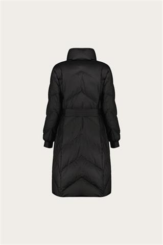 Czarny pikowany płaszcz damski 87490 - 636221