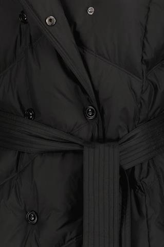 Czarny pikowany płaszcz damski 87490 - 636231