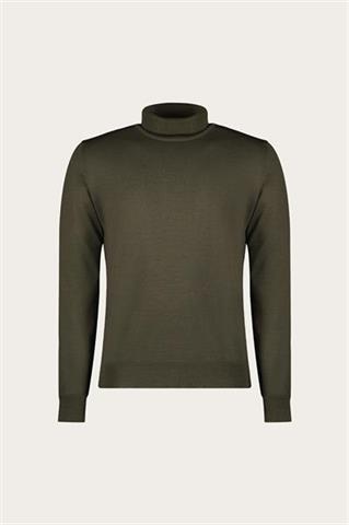 Zielony golf męski z wełny merino 74353 - 636681
